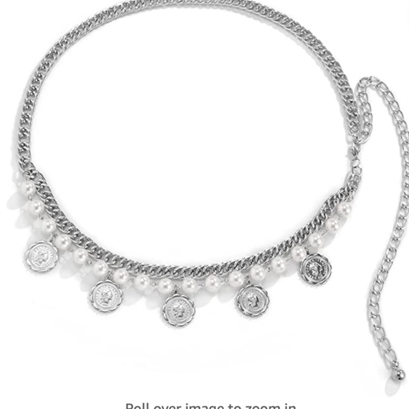 Pearl Waist Chain Belt Coin Pendant Beach Body Chains Fashion Body Belly Belt Wa main image 5